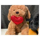 NV 2 - Play Right Plush Dog Pair - Dog With Bone & Puppy