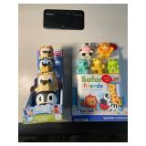 NH 1 - Bluey Family Pourers & Battat Safari Friends Book (Lot of 2)