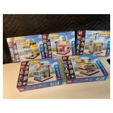 NV 4 - Block Tech Block World Shop Building Sets (Lot of 5)
