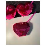 NH 4 - Festive Voice Heart Tumbler 20.5 Oz Pink Drinkware (Lot of 3)