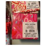 NC 3 - Valentine Party Supplies Assortment - Cello Bags & Napkins