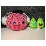 D1 - Dj Head Plush & Avocado Decor Plushes (Lot of 2)