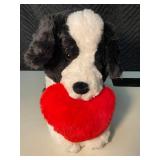 C4 - Plush Puppy Holding Red Heart