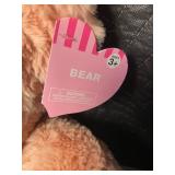 B2 - Plush Teddy Bear With Red Ribbon