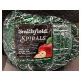 M - Smithfield Spirals Sweet Apple Spice Glaze Spiral-Sliced Applewood Smoked Ham Approx 8lb