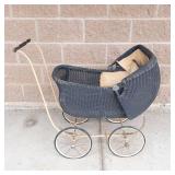 Heywood-Wakefield Antique Wicker Doll Buggy