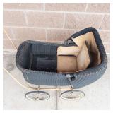 Heywood-Wakefield Antique Wicker Doll Buggy