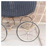 Heywood-Wakefield Antique Wicker Doll Buggy