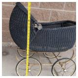 Heywood-Wakefield Antique Wicker Doll Buggy