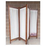 Vintage 4-panel Folding Privacy Screen