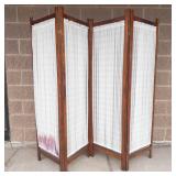 Vintage 4-panel Folding Privacy Screen