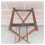 Vintage Foldable Hardwood Butler