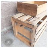 Red Rooster Wooden Crate & Smaller Wooden Crate (Lot of 2)