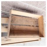 Red Rooster Wooden Crate & Smaller Wooden Crate (Lot of 2)