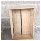Red Rooster Wooden Crate & Smaller Wooden Crate (Lot of 2)