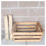 Red Rooster Wooden Crate & Smaller Wooden Crate (Lot of 2)
