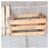 Red Rooster Wooden Crate & Smaller Wooden Crate (Lot of 2)