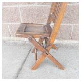 Vintage Folding Wooden Childs Chair