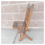 Vintage Folding Wooden Childs Chair