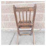 Vintage Folding Wooden Childs Chair