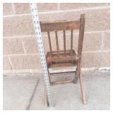 Vintage Folding Wooden Childs Chair