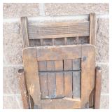 Vintage Folding Wooden Childs Chair
