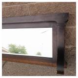 Vintage Dark Wood Wall Mirror