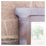 Vintage Dark Wood Wall Mirror