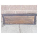 Vintage Dark Wood Wall Mirror