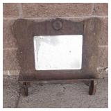 Wooden Wall Mirror Frame With Shelf