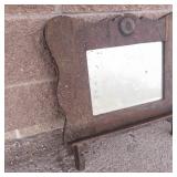 Wooden Wall Mirror Frame With Shelf