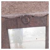 Wooden Wall Mirror Frame With Shelf