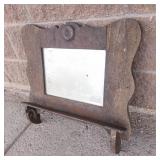 Wooden Wall Mirror Frame With Shelf