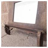 Wooden Wall Mirror Frame With Shelf