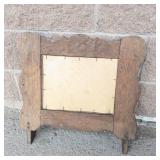 Wooden Wall Mirror Frame With Shelf