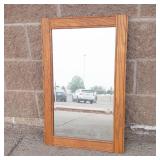 Wood-Framed Wall Mirror