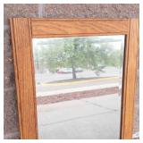 Wood-Framed Wall Mirror