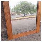 Wood-Framed Wall Mirror