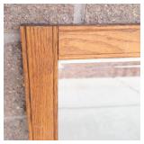 Wood-Framed Wall Mirror