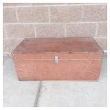 Wooden Storage Chest Trunk With Lid & Lock Hasp