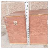 Wooden Storage Chest Trunk With Lid & Lock Hasp