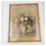Carle J. Blenner Blooming Beauties Antique Framed Lithograph