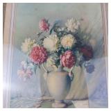 Carle J. Blenner Blooming Beauties Antique Framed Lithograph
