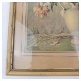 Carle J. Blenner Blooming Beauties Antique Framed Lithograph