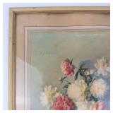 Carle J. Blenner Blooming Beauties Antique Framed Lithograph