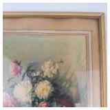 Carle J. Blenner Blooming Beauties Antique Framed Lithograph