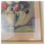 Carle J. Blenner Blooming Beauties Antique Framed Lithograph