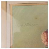 Carle J. Blenner Blooming Beauties Antique Framed Lithograph