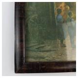 Vintage Framed Print the Village Blacksmith Attributed to a. Fox