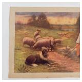 Vintage Pastoral Shepherdess Art Print